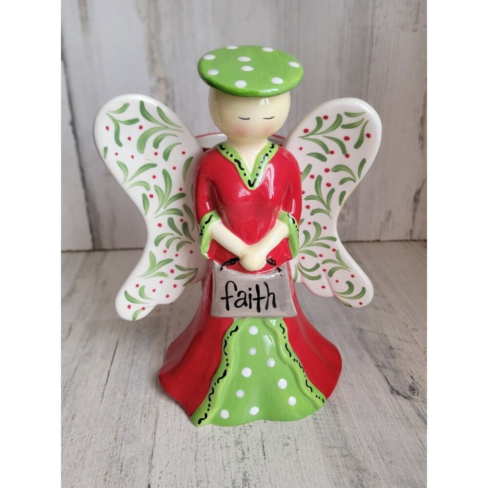 Burton Angel faith flower vase home decor religious figure‎ xmas